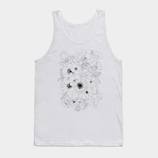 flowers arrangement line drawing Tank Top